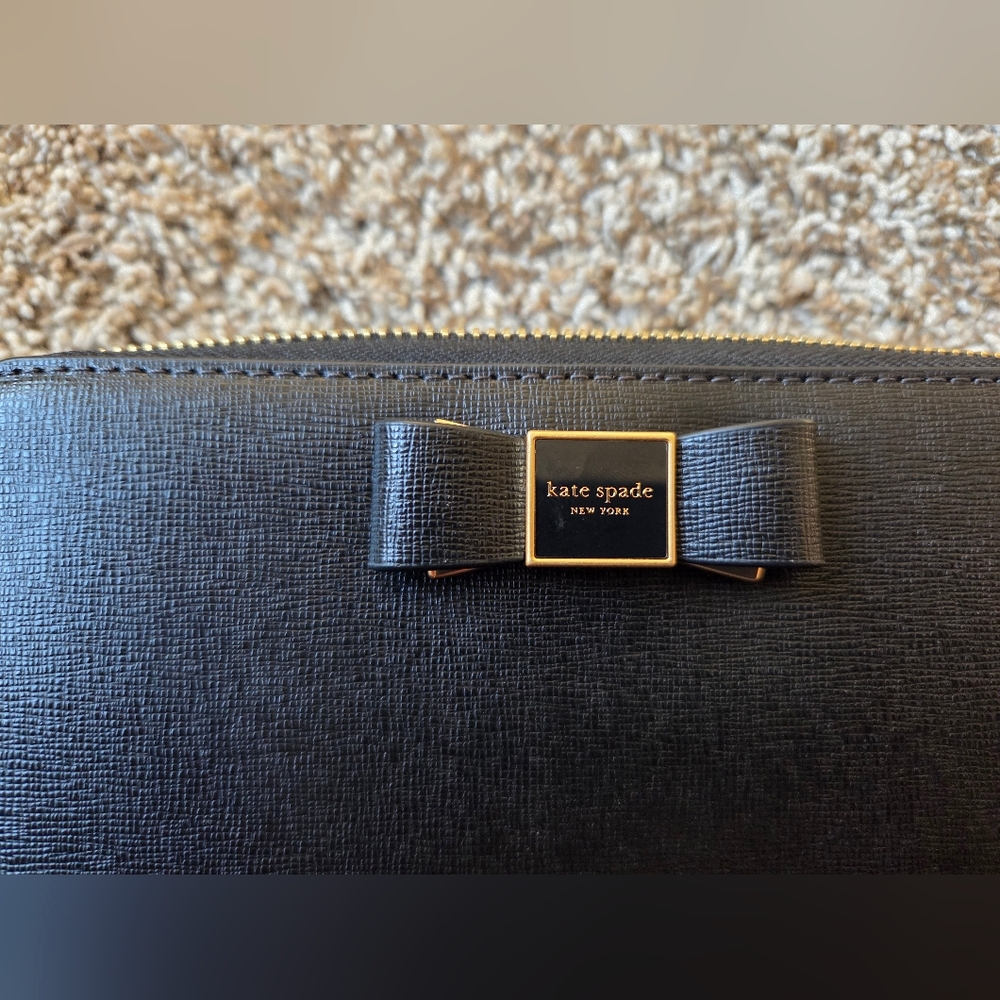 Kate Spade Black Wallet with Gold Accents - Picture 3 of 5
